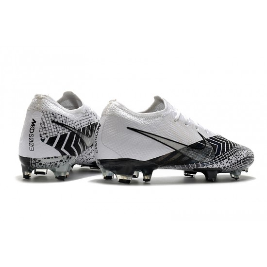 Nike Mercurial Vapor 13 Elite FG Low White Black Men Football Boots