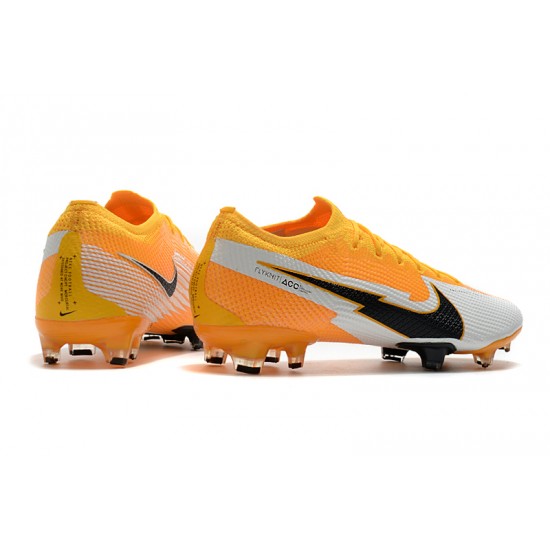 Nike Mercurial Vapor 13 Elite FG Low White Orange Black Men Football Boots