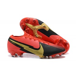 Nike Mercurial Vapor 13 Elite FG Red Black Gold Low Men Football Boots