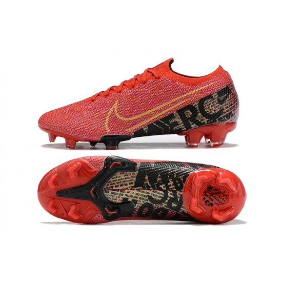 Nike Mercurial Vapor 13 Elite FG Red Black Orange Low Men Football Boots