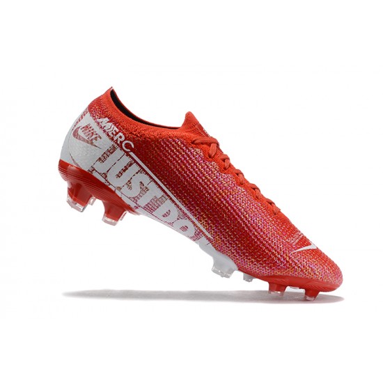 Nike Mercurial Vapor 13 Elite FG Red White Low Men Football Boots