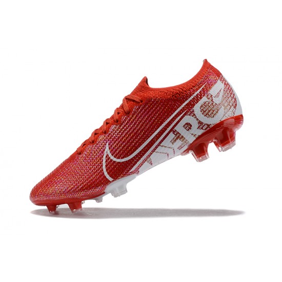 Nike Mercurial Vapor 13 Elite FG Red White Low Men Football Boots