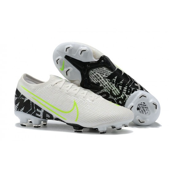 Nike Mercurial Vapor 13 Elite FG White Light/Green Black Low Men Football Boots