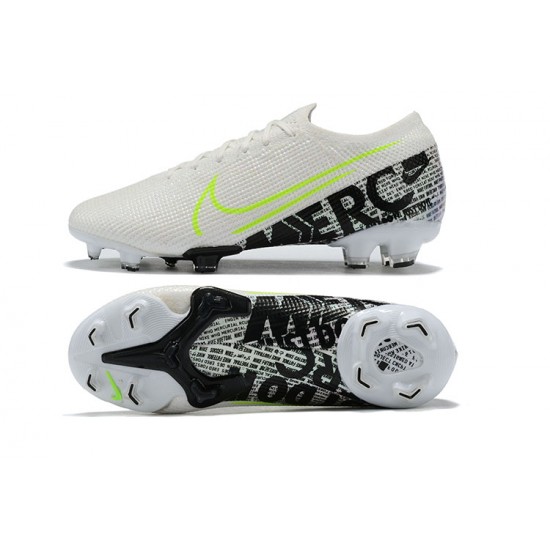 Nike Mercurial Vapor 13 Elite FG White Light/Green Black Low Men Football Boots