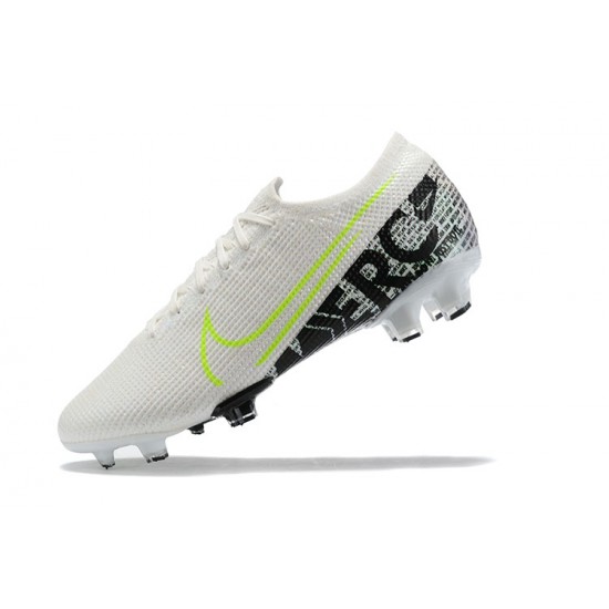 Nike Mercurial Vapor 13 Elite FG White Light/Green Black Low Men Football Boots