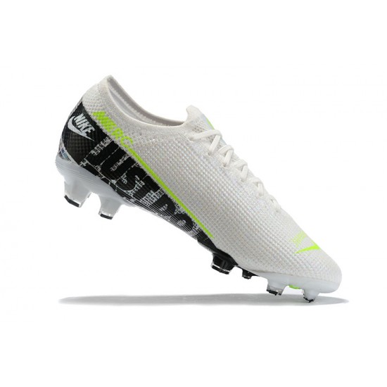 Nike Mercurial Vapor 13 Elite FG White Light/Green Black Low Men Football Boots