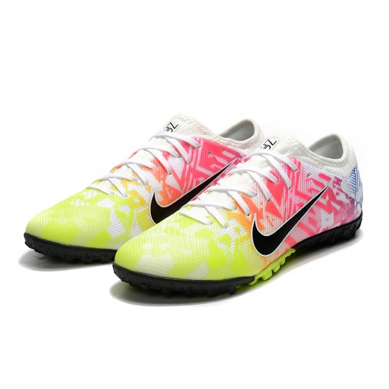 Nike Mercurial Vapor 13 Pro TF Low Pink Yellow Blue Men Football Boots