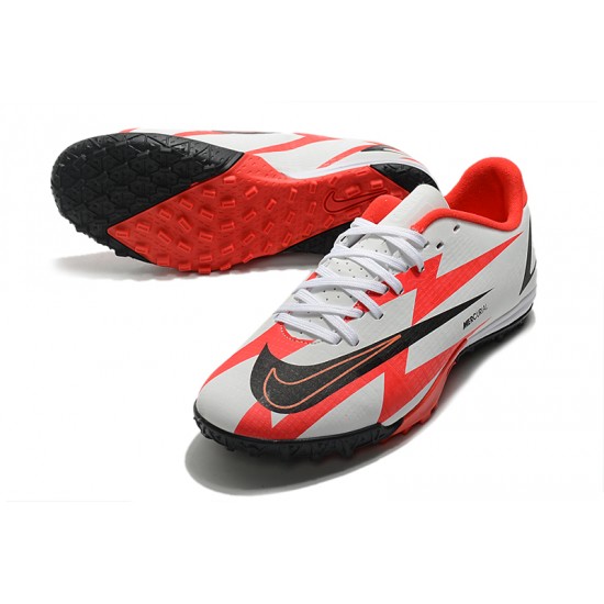 Nike Mercurial Vapor 14 Academy TF Low White Red Black Men Football Boots