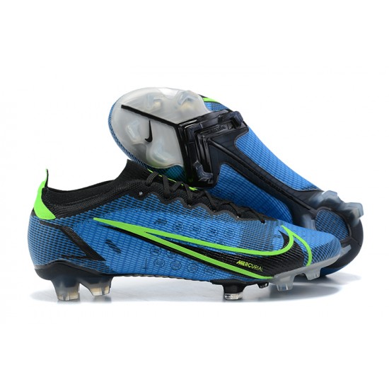 Nike Mercurial Vapor 14 Elite FG Low Black Blue White Men Football Boots