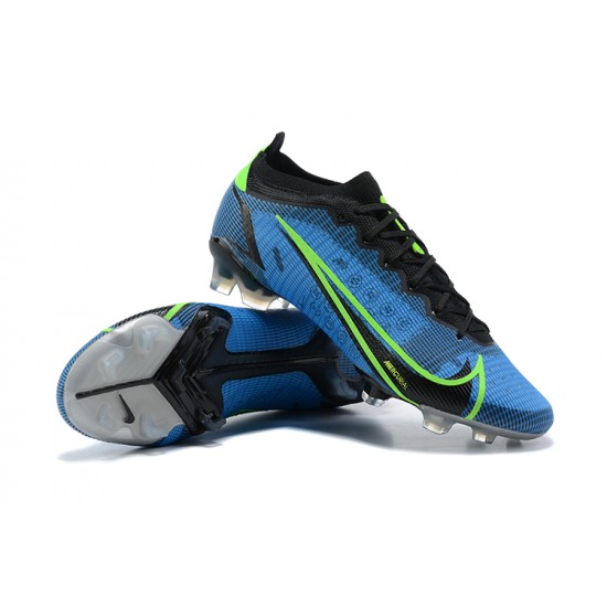 Nike Mercurial Vapor 14 Elite FG Low Black Blue White Men Football Boots