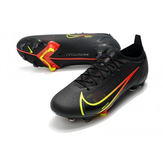 Nike Mercurial Vapor 14 Elite FG Low Black Yellow Red Men Football Boots