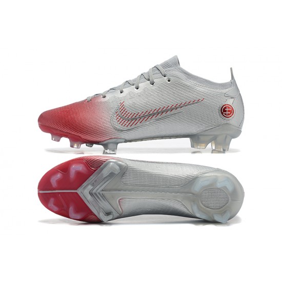 Nike Mercurial Vapor 14 Elite FG Low Silver Red Men Football Boots