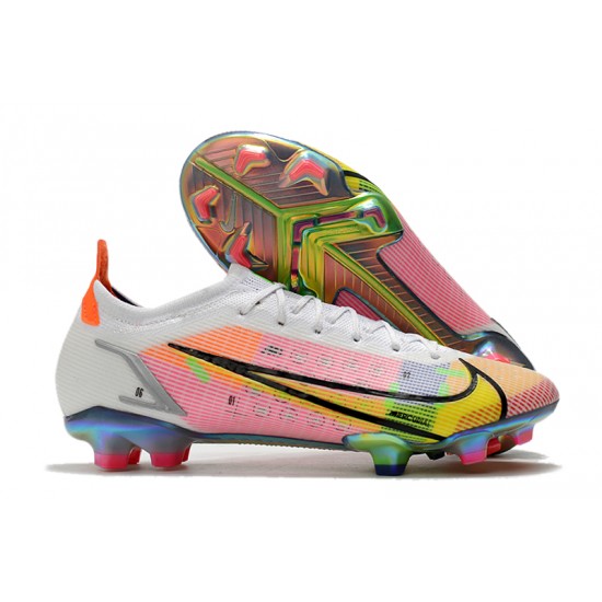 Nike Mercurial Vapor 14 Elite FG Low White Pink Men Football Boots