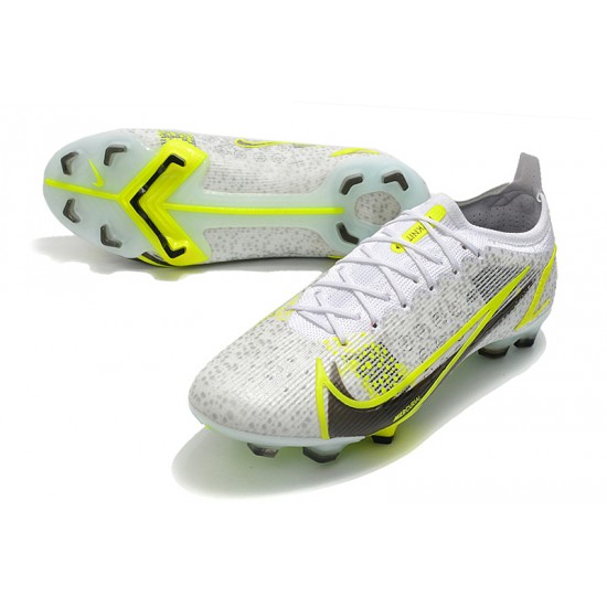 Nike Mercurial Vapor 14 Elite FG Low White Yellow Black Woemn And Men Football Boots