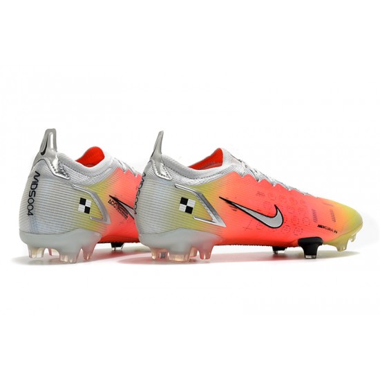 Nike Mercurial Vapor 14 Elite FG Low White Yellow Pink Woemn And Men Football Boots