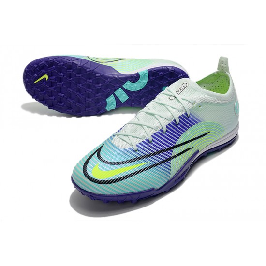 Nike Mercurial Vapor 14.5 Elite TF Low White Turqoise Purple Multi Men Football Boots