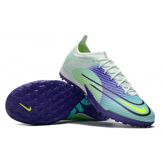 Nike Mercurial Vapor 14.5 Elite TF Low White Turqoise Purple Multi Men Football Boots