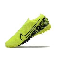 Nike Mercurial Vapor 13 Elite TF Black Green Low Men Football Boots