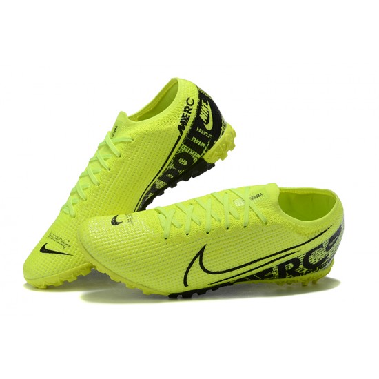 Nike Mercurial Vapor 13 Elite TF Black Green Low Men Football Boots