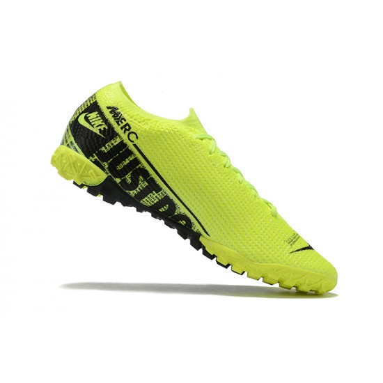Nike Mercurial Vapor 13 Elite TF Black Green Low Men Football Boots