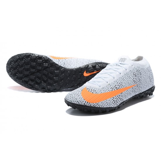 Nike Mercurial Vapor 13 Elite TF Black White Orange Low Men Football Boots