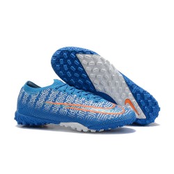 Nike Mercurial Vapor 13 Elite TF Blue White Orange Low Men Football Boots