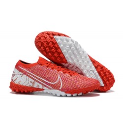 Nike Mercurial Vapor 13 Elite TF Red White Low Men Football Boots