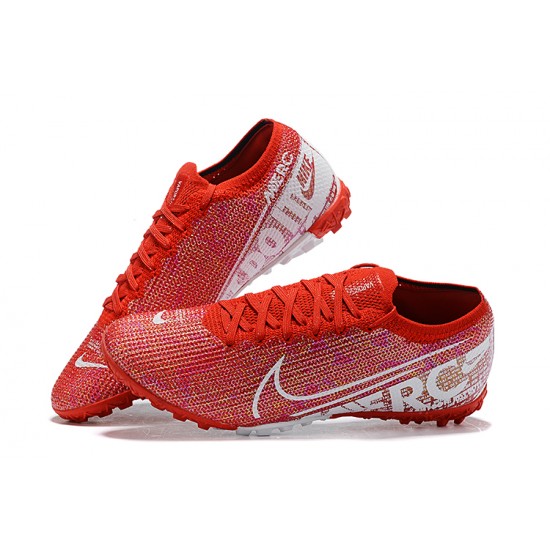Nike Mercurial Vapor 13 Elite TF Red White Low Men Football Boots