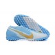 Nike Mercurial Vapor 13 Elite TF White Blue Gold Low Men Football Boots