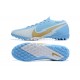 Nike Mercurial Vapor 13 Elite TF White Blue Gold Low Men Football Boots