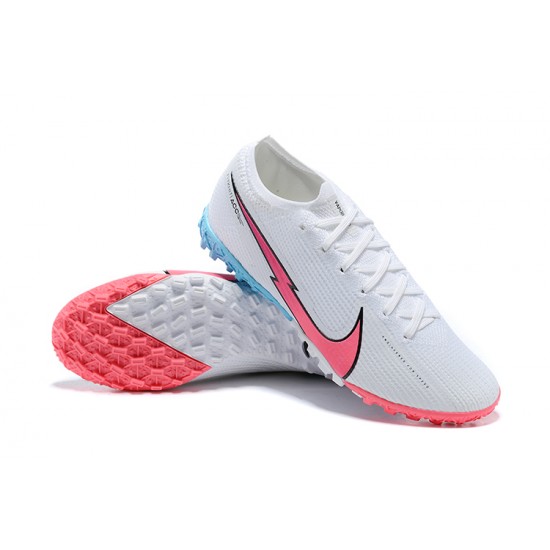 Nike Mercurial Vapor 13 Elite TF White Blue Pink Black Low Men Football Boots