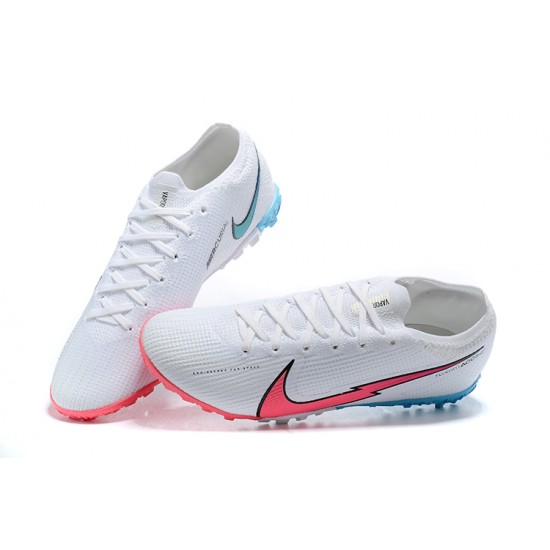 Nike Mercurial Vapor 13 Elite TF White Blue Pink Black Low Men Football Boots