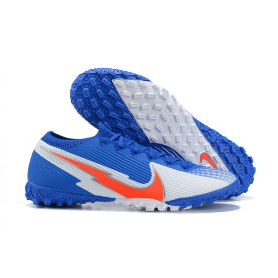 Nike Mercurial Vapor 13 Elite TF White Orange Blue Low Men Football Boots