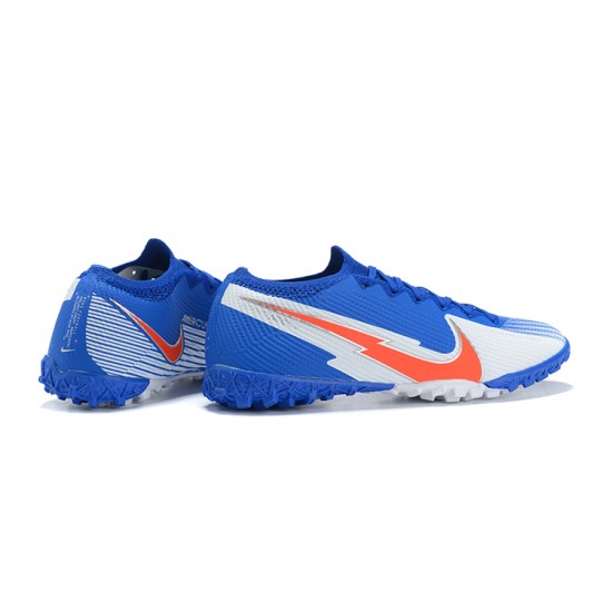 Nike Mercurial Vapor 13 Elite TF White Orange Blue Low Men Football Boots
