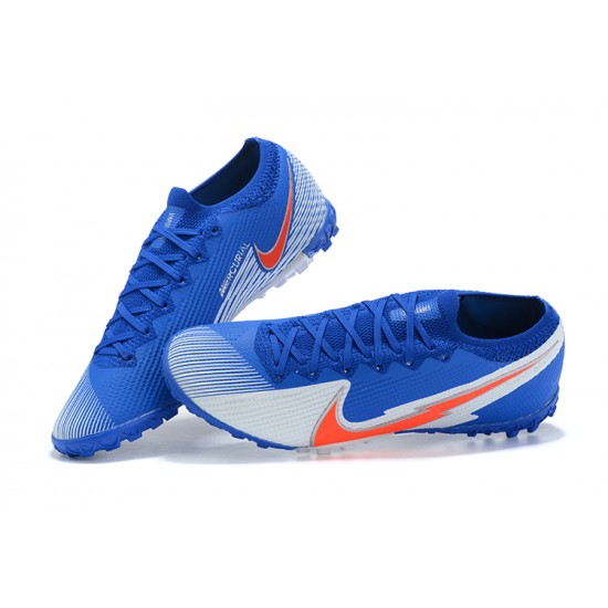 Nike Mercurial Vapor 13 Elite TF White Orange Blue Low Men Football Boots