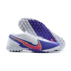 Nike Mercurial Vapor 13 Elite TF White Purple Low Men Football Boots
