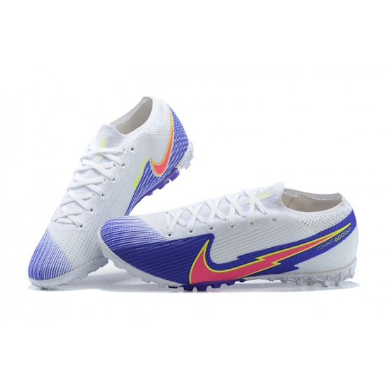 Nike Mercurial Vapor 13 Elite TF White Purple Low Men Football Boots