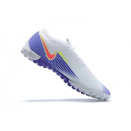 Nike Mercurial Vapor 13 Elite TF White Purple Low Men Football Boots