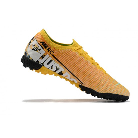 Nike Mercurial Vapor 13 Elite TF Yellow White Black Low Men Football Boots