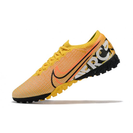 Nike Mercurial Vapor 13 Elite TF Yellow White Black Low Men Football Boots