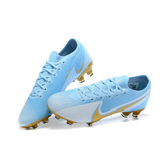 Nike Mercurial Vapor VII 13 Elite FG Blue Gold White Low Men Football Boots