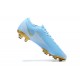 Nike Mercurial Vapor VII 13 Elite FG Blue Gold White Low Men Football Boots