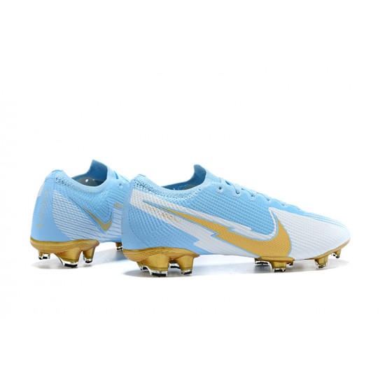 Nike Mercurial Vapor VII 13 Elite FG Blue Gold White Low Men Football Boots