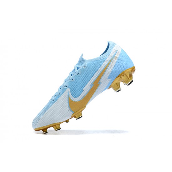 Nike Mercurial Vapor VII 13 Elite FG Blue Gold White Low Men Football Boots