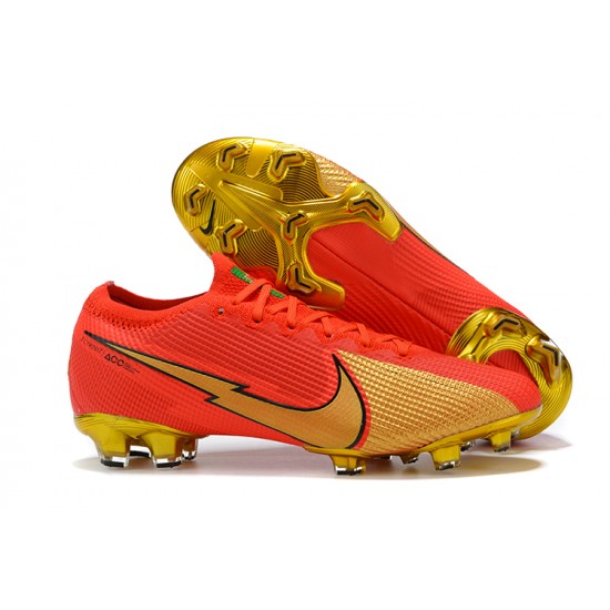 Nike Mercurial Vapor VII 13 Elite FG Red Gold Low Men Football Boots