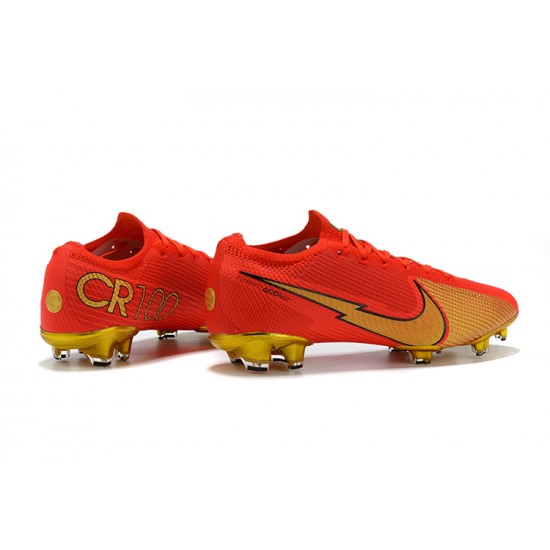 Nike Mercurial Vapor VII 13 Elite FG Red Gold Low Men Football Boots