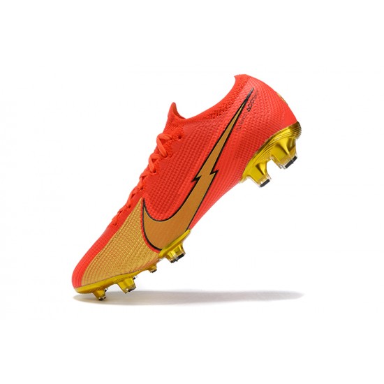 Nike Mercurial Vapor VII 13 Elite FG Red Gold Low Men Football Boots