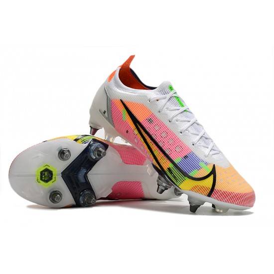 Nike Mercurial Vapor XIV Elite SG PRO Anti Clog Low White Pink Men Football Boots