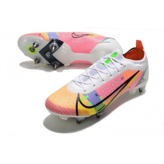 Nike Mercurial Vapor XIV Elite SG PRO Anti Clog Low White Pink Men Football Boots