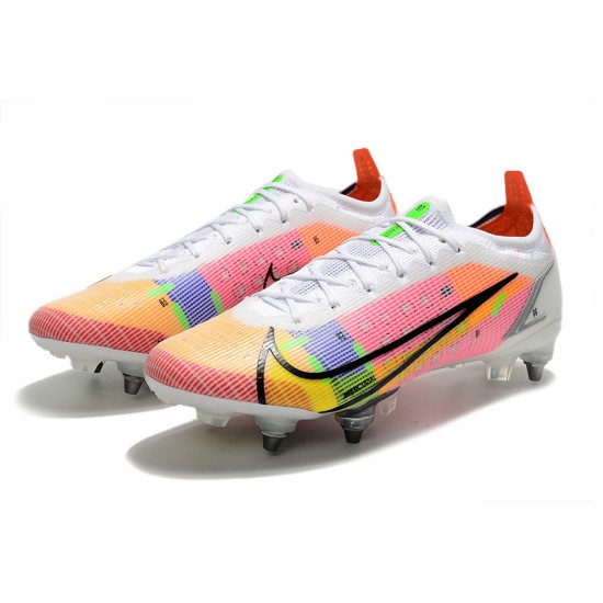 Nike Mercurial Vapor XIV Elite SG PRO Anti Clog Low White Pink Men Football Boots